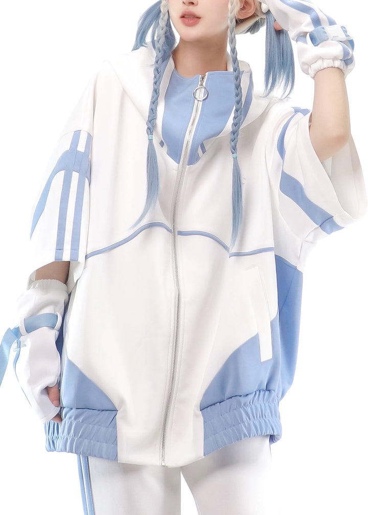 Multicolor Tenshi Kaiwai Jacket Set, Pockets, Zipper (L M XL) 29164:357016