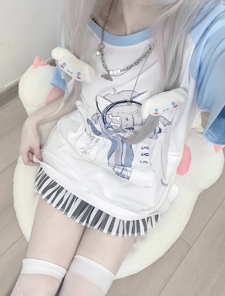 Tenshi Kaiwai Shirt Short-sleeved shirt Subculture Anime Top 37610:614222