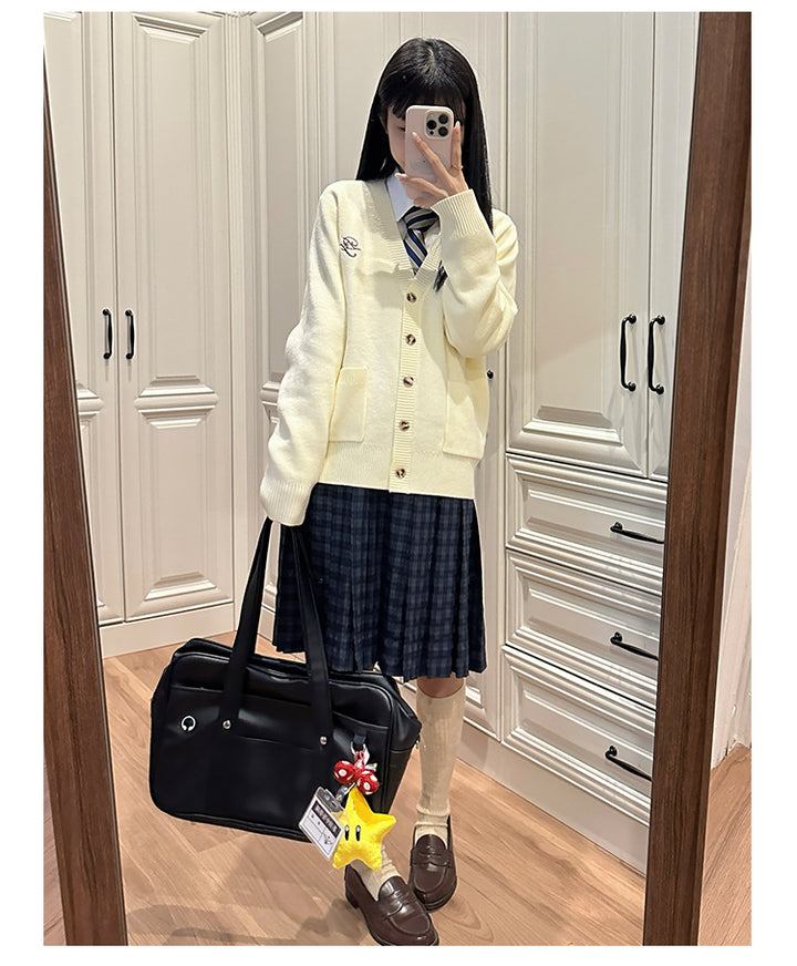 JK Uniform V-Neck Cardigan for Kansai-Collar Style Multicolor 42668:748691