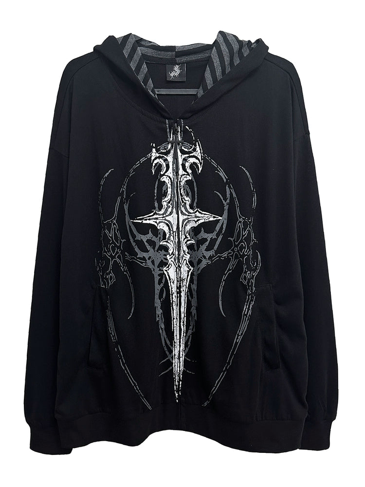 Cotton Subcul Jirai Kei Hooded Jacket, Sun Protective (L M S XL) 43223:771344