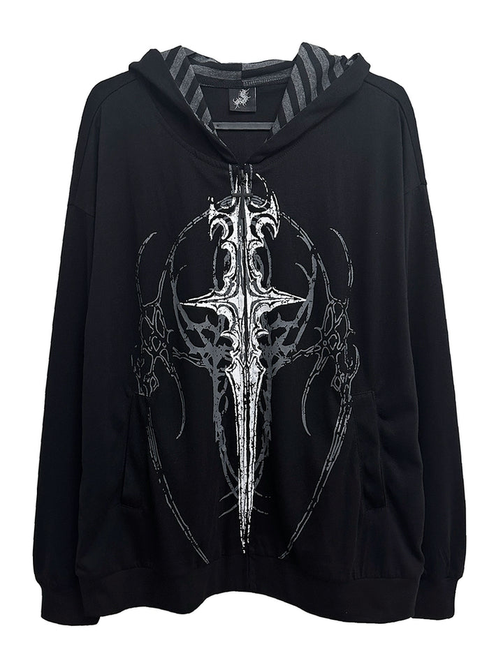 Cotton Subcul Jirai Kei Hooded Jacket, Sun Protective (L M S XL) 43223:771344