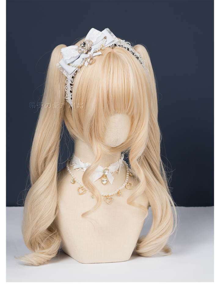 Ryousangata Bow Headband, Rhinestone Accents 44413:808199