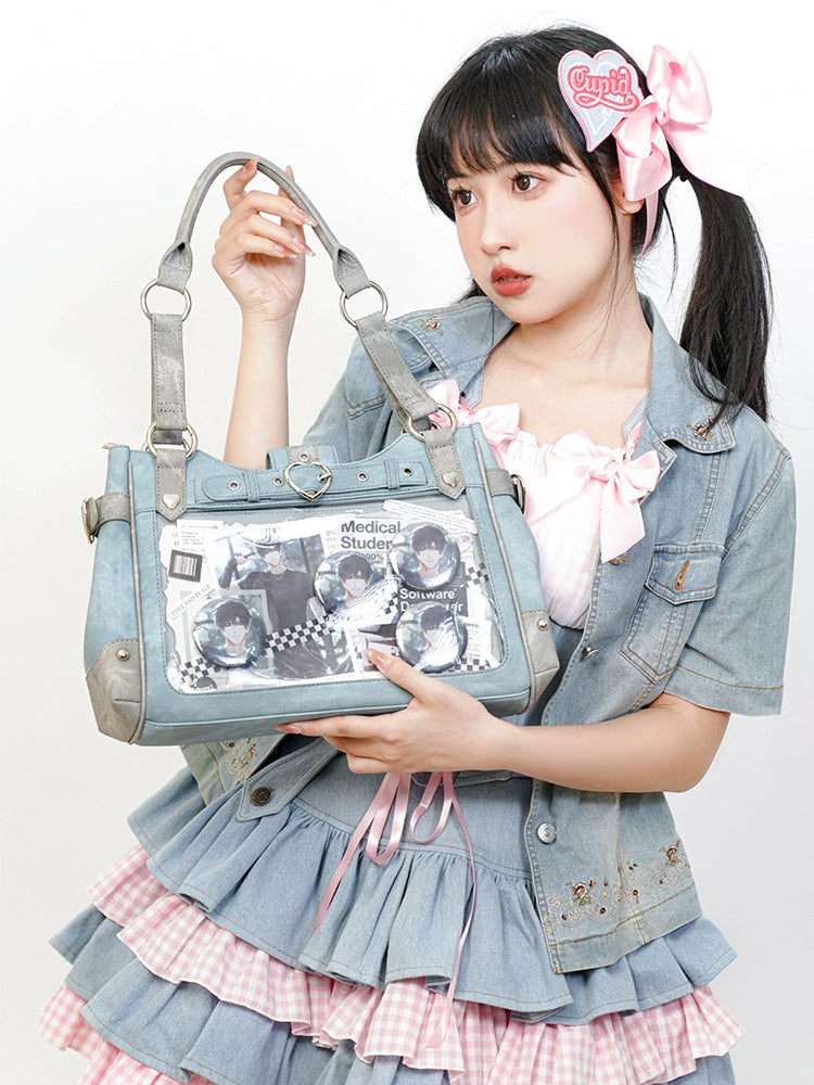 Punk Ita Bag Single Shoulder Bag Cool Office Worker Crossbody 37056:546278