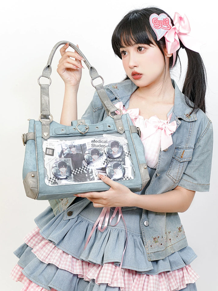 Punk Ita Bag Single Shoulder Bag Cool Office Worker Crossbody 37056:546278