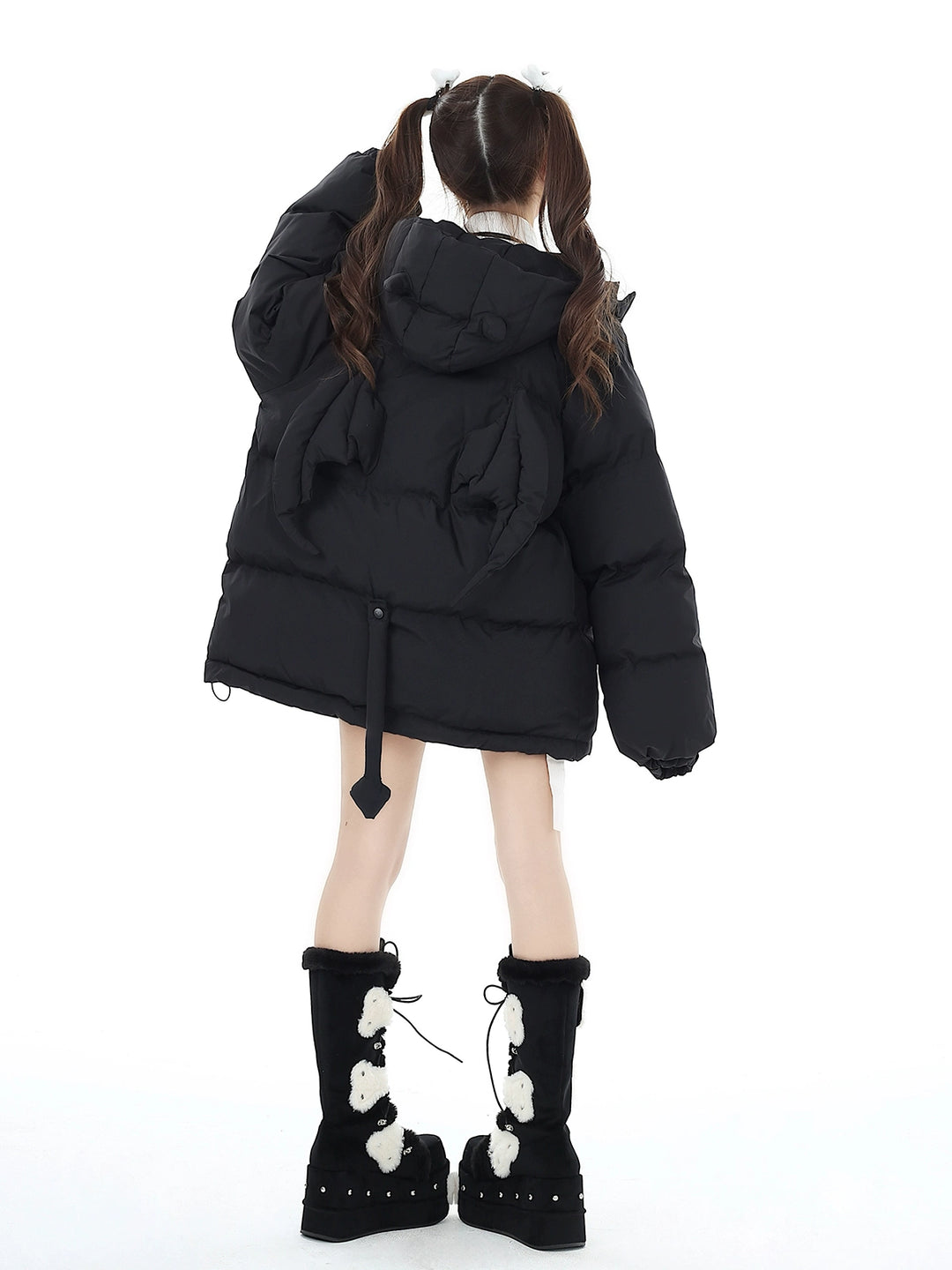 Plus Size Yami Kawaii Coat Winter Black Jacket Cotton Coat 39554:637042