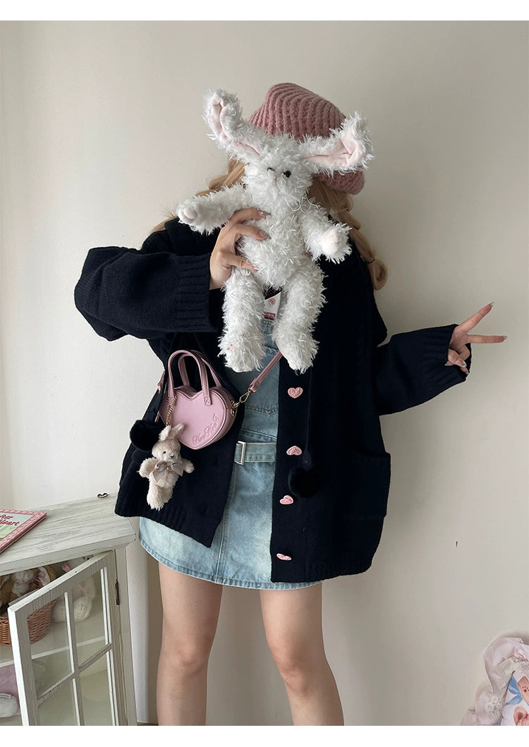 Kawaii Oversized Cardigan Sweater Coat Multicolor 22652:345556