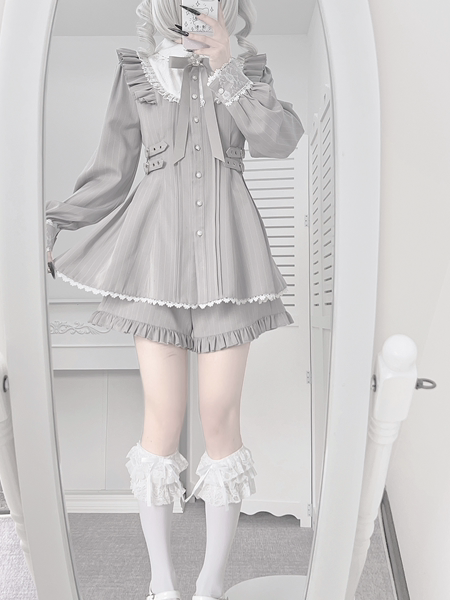 Jirai Kei Set Up, Adjustable Buckles, Elastic Waistband Shorts (2XL L M S XL) 44772:827890