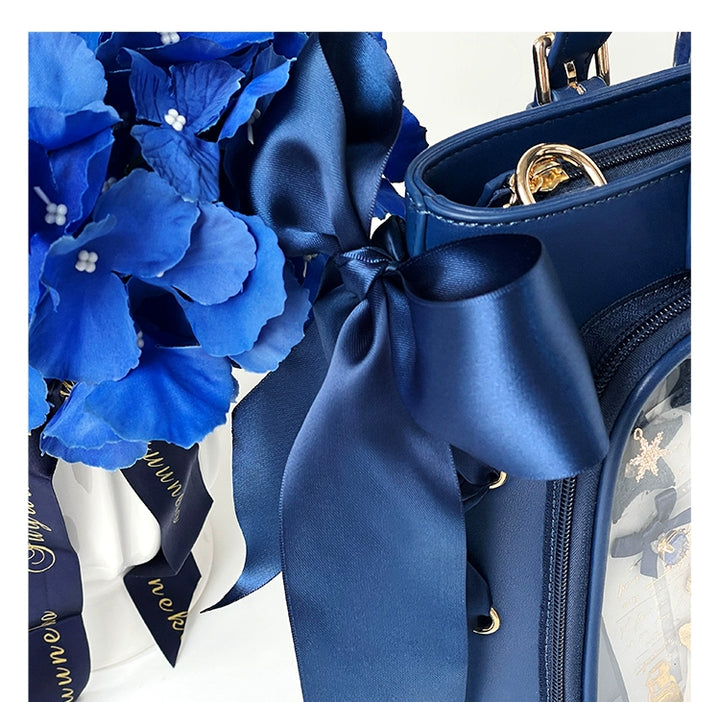 Large Capacity Ita Bag With Window Front & Detachable Ribbon Bow 43229:772361