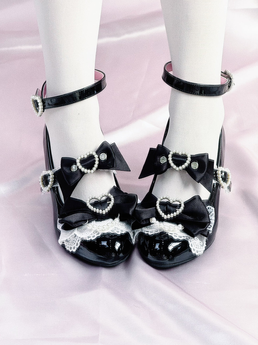 Princess Lolita Wedge Shoes with Open Heart Hollow Heel 42709:752867
