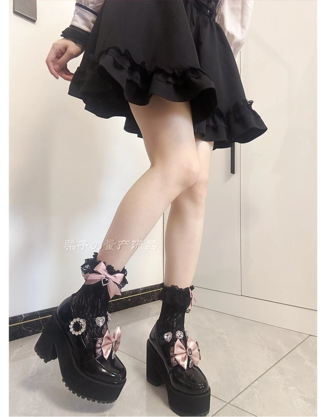 Jirai Kei Socks Bow Lace Over-knee Socks Multicolor 21580:751902