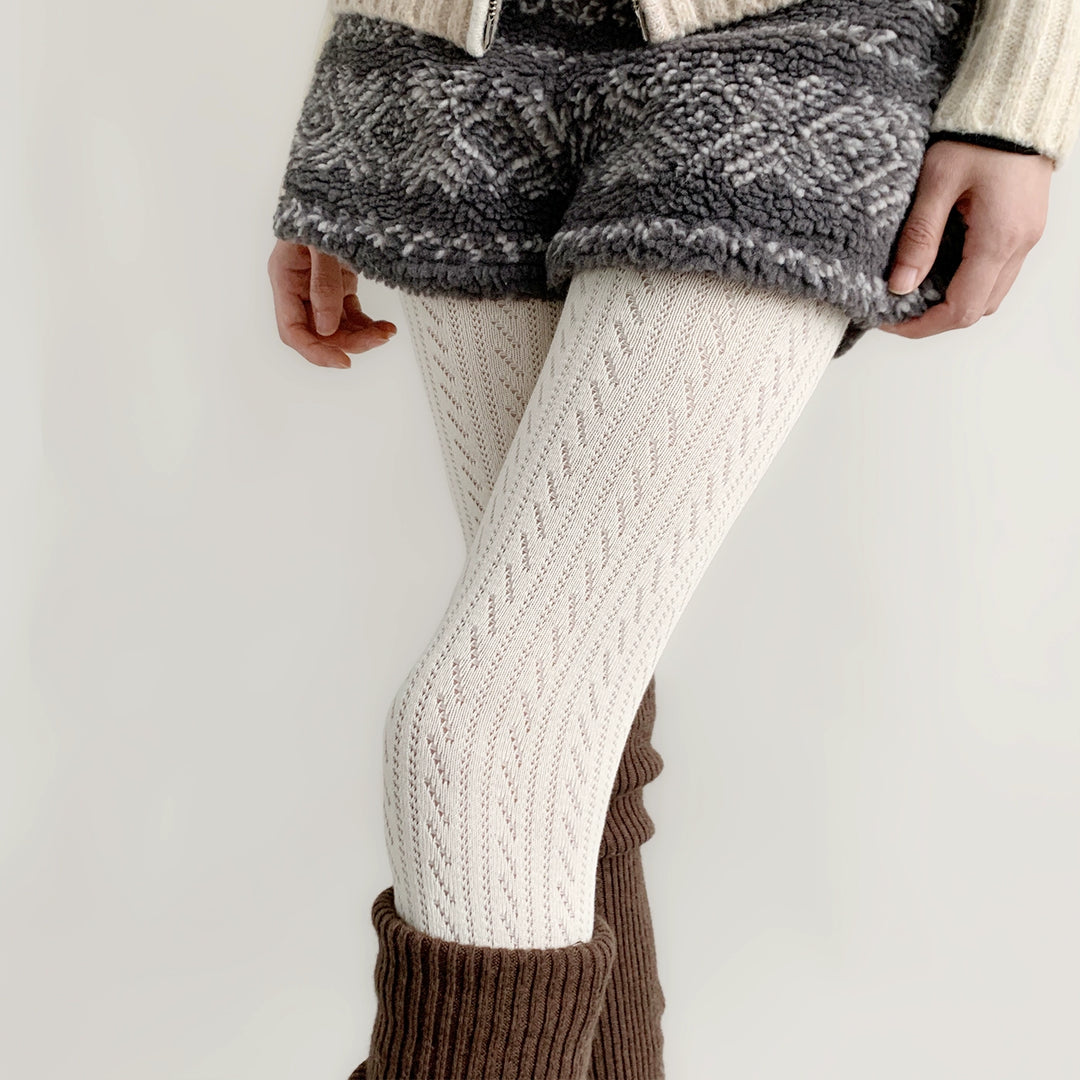 Japanese Style Daily Pantyhose, Hollowed Vertical Stripes 44075:795669