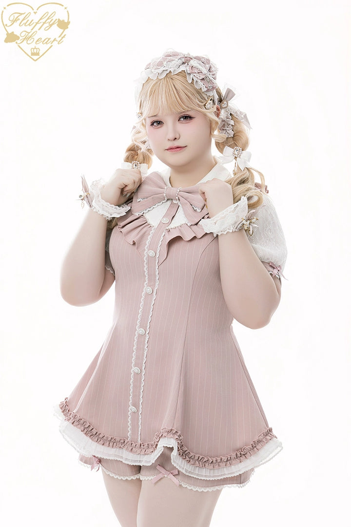 Lace-Sleeved Ryousangata Set Up, Large Bow Brooch 43448:776990