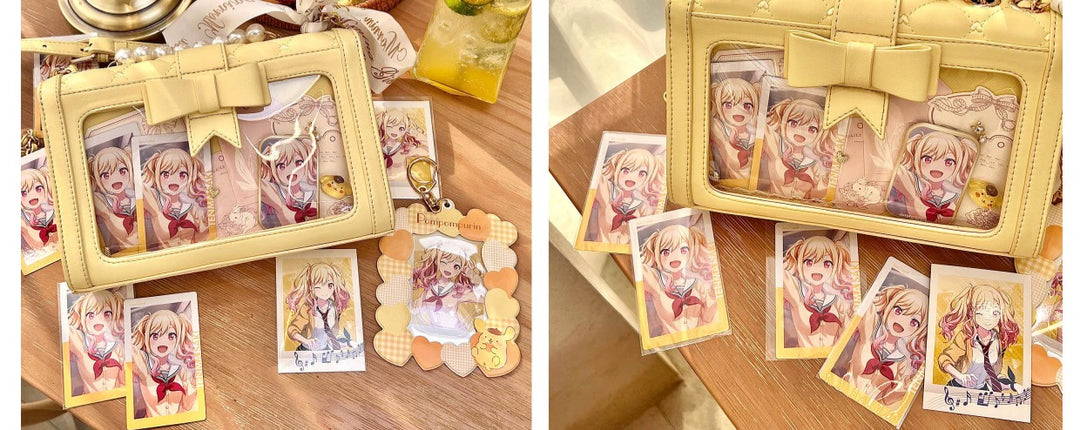 Kawaii Ita Bag Bow Rhombus Grid Shoulder Bag Multicolor 21906:349752