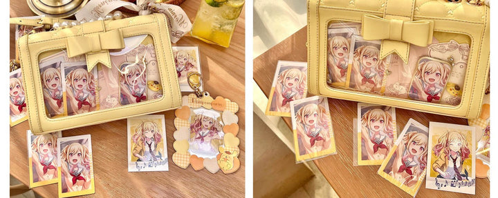 Kawaii Ita Bag Bow Rhombus Grid Shoulder Bag Multicolor 21906:349752