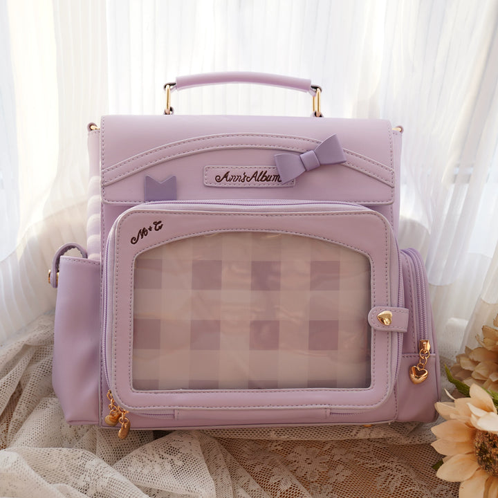 Kawaii Ita Bag with Crossbody Strap, Clear Window (Purple) 45414:846769