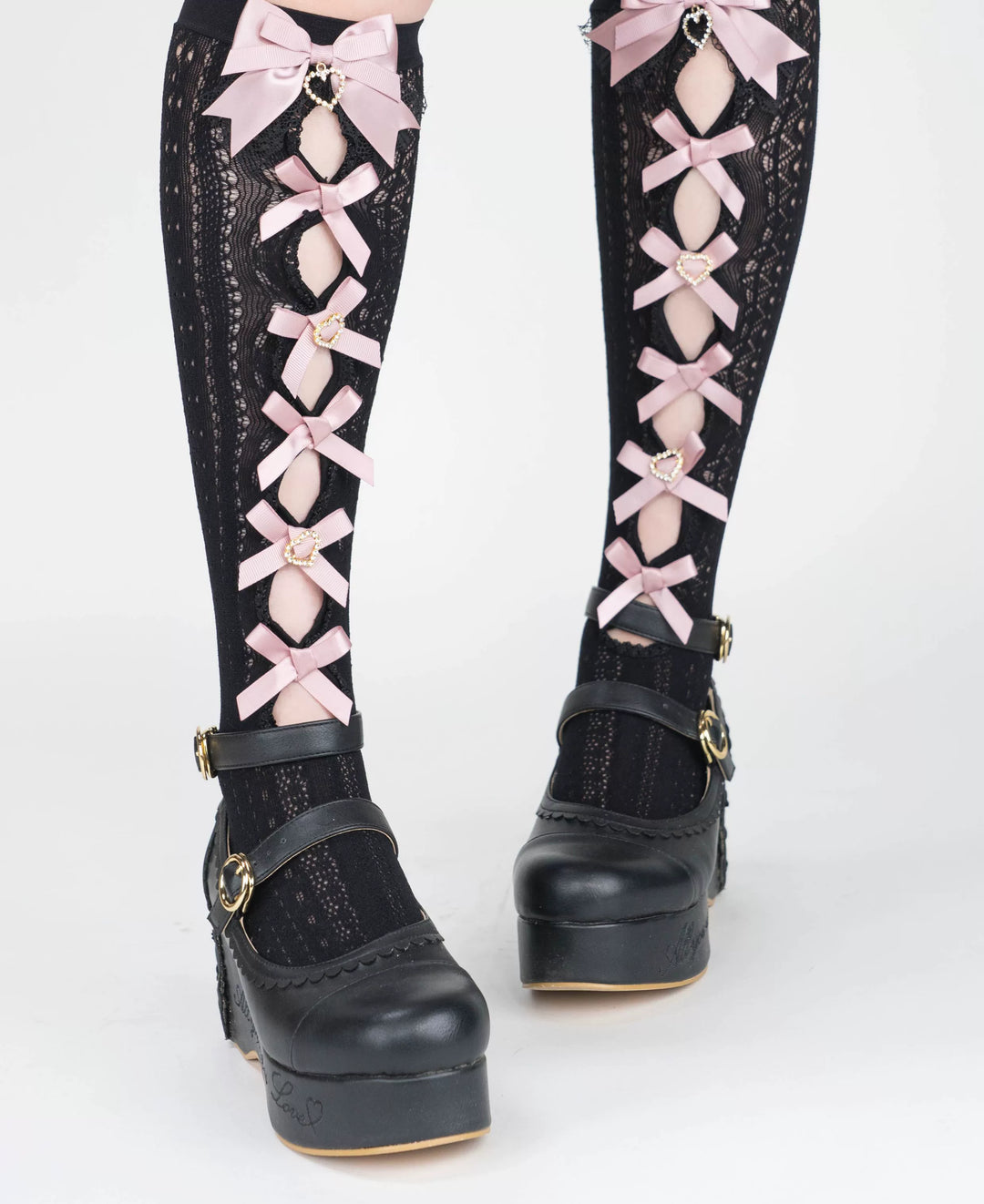 Jirai Kei Socks Lace Bow Mid-calf And Knee Socks Multicolor 33812:446032 33812:446032