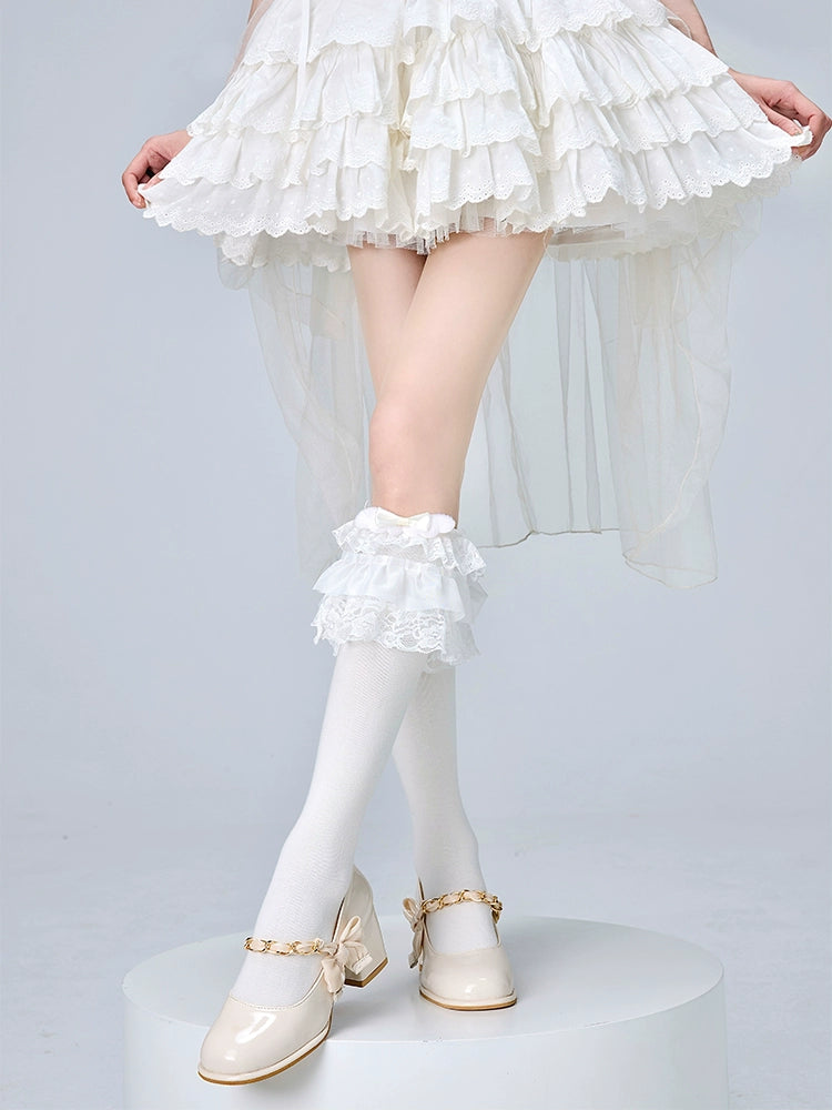 Lolita Calf Socks With Bows And Wings 36532:535994