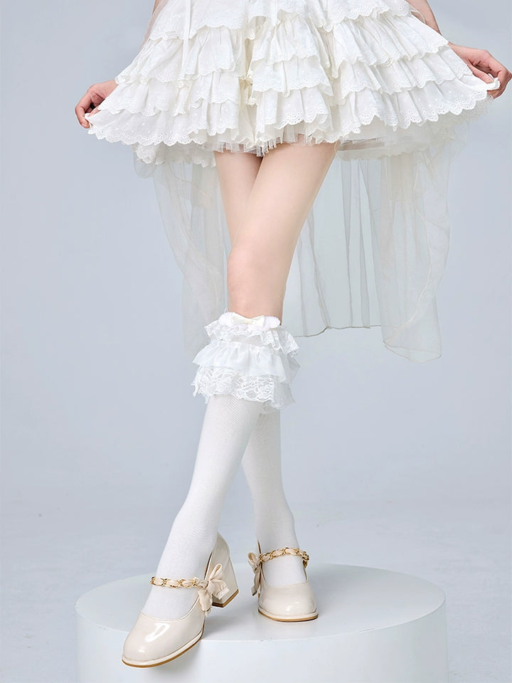 Lolita Calf Socks With Bows And Wings 36532:535994