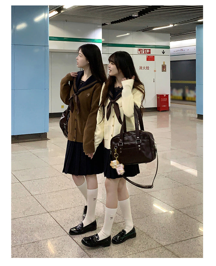 JK Uniform V-Neck Cardigan for Kansai-Collar Style Multicolor 42668:748714