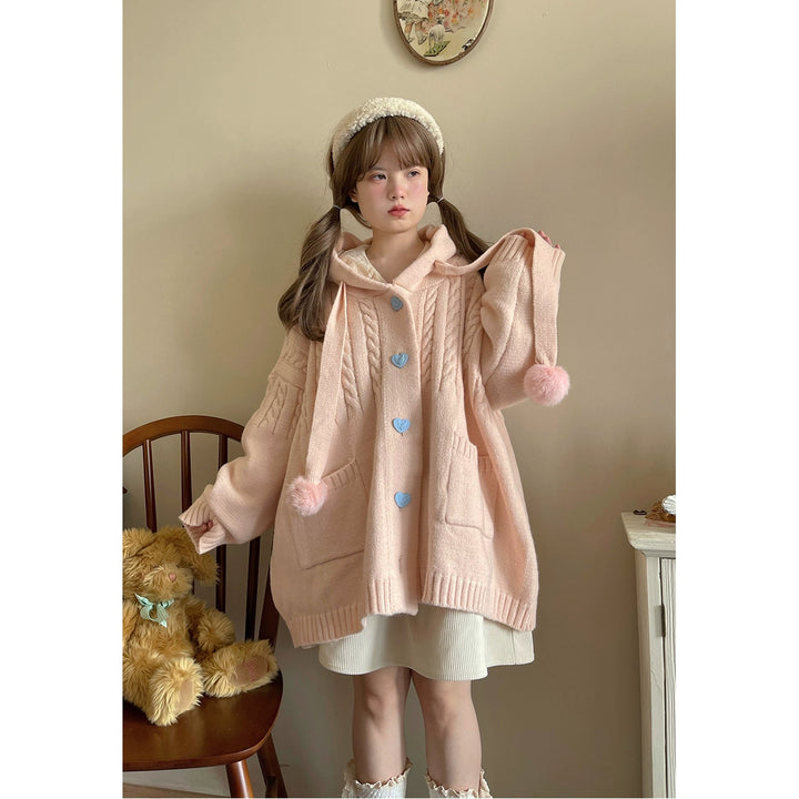 Kawaii Oversized Cardigan Sweater Coat Multicolor 22652:345772