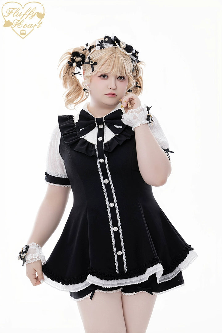 Lace-Sleeved Ryousangata Set Up, Large Bow Brooch 43448:776994