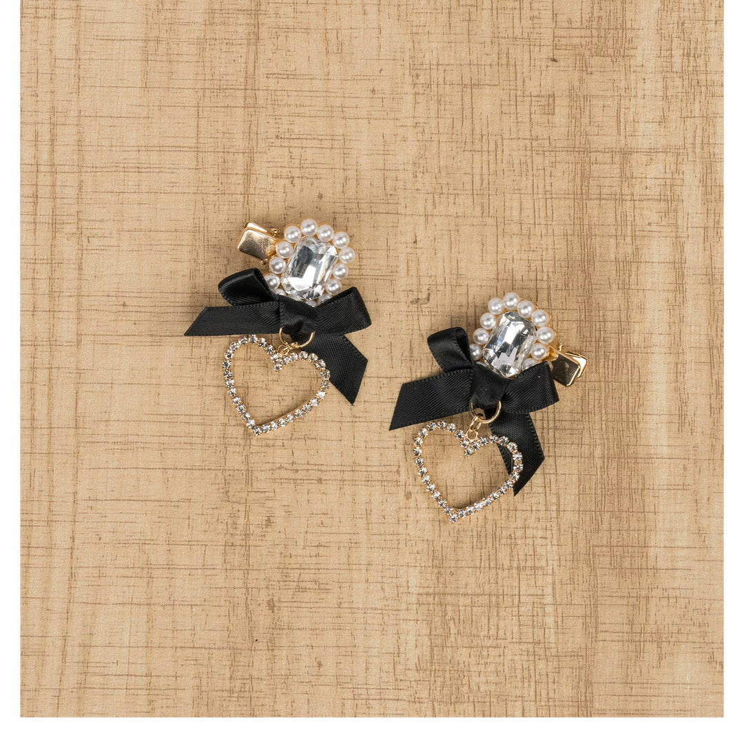 Jirai Kei Mini Hair Clips, Bow and Pompom Styles 44464:816505