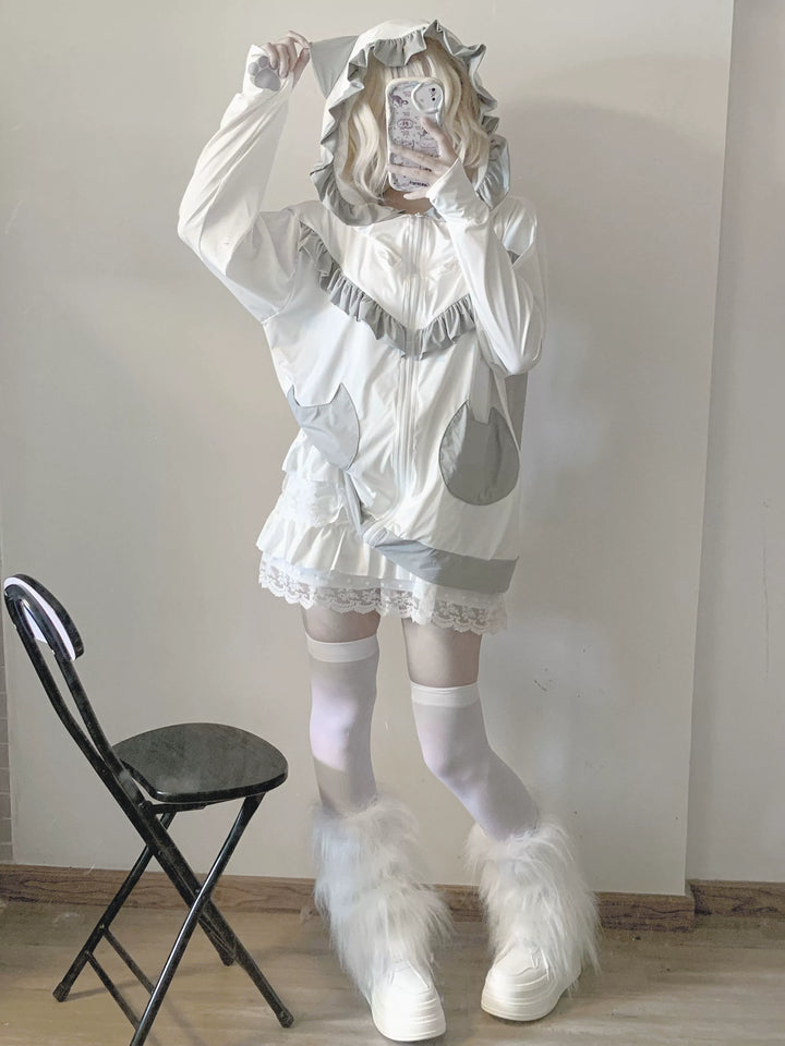 UPF50+ Tenshi Kaiwai Hooded Sunscreen Shirt With Cat Ear 37698:570768