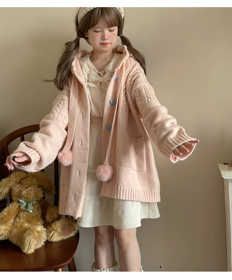 Kawaii Oversized Cardigan Sweater Coat Multicolor 22652:345744