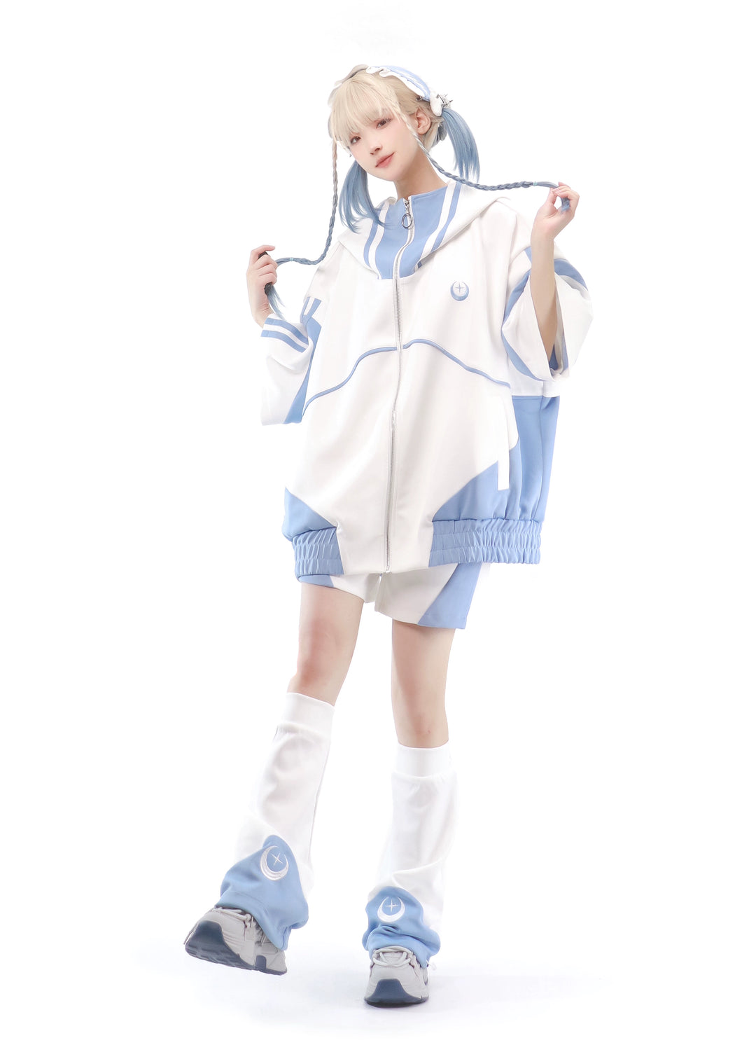 Multicolor Tenshi Kaiwai Jacket Set, Pockets, Zipper (L M XL) 29164:357050