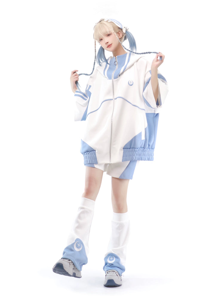 Multicolor Tenshi Kaiwai Jacket Set, Pockets, Zipper (L M XL) 29164:357050