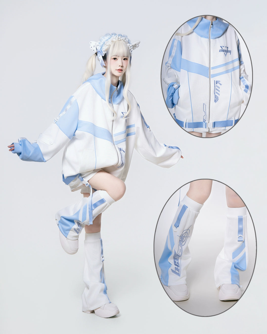 Plus Size Tenshi Kaiwai Outfit, Jacket and Shorts 44120:796937