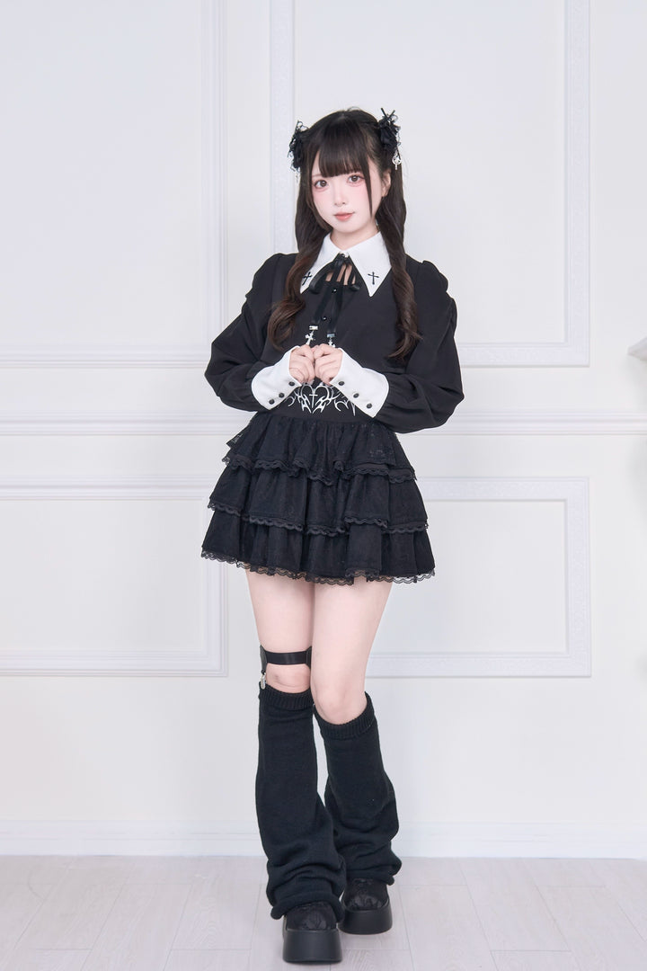Jirai Kei Skirt Outfit, Cross Embriodery 43942:790068