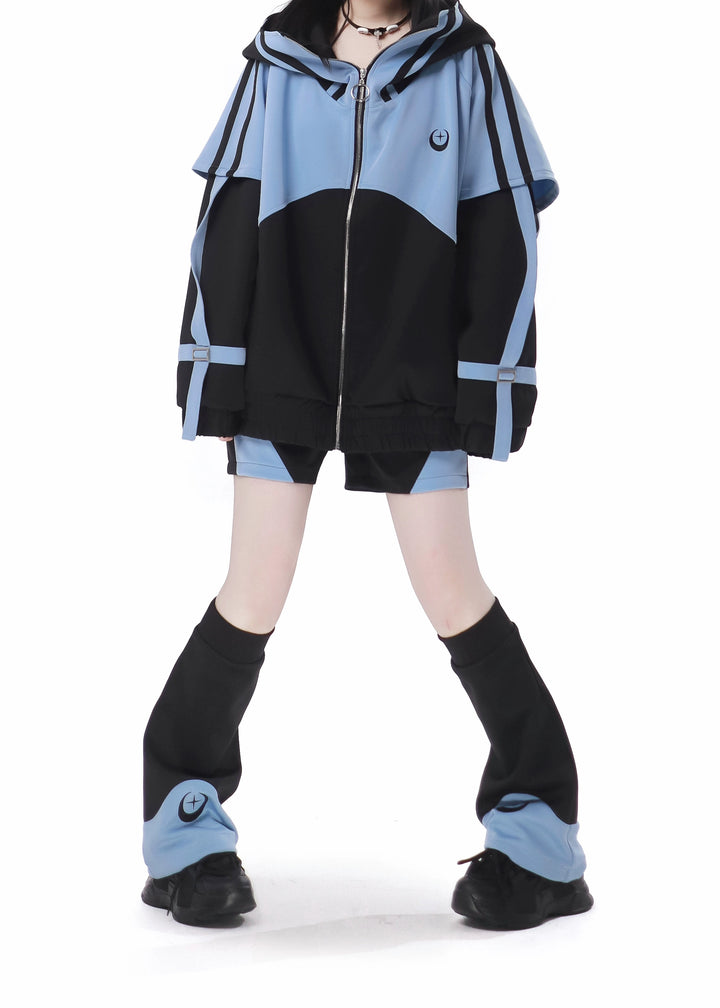 Subcul Jirai Kei Outfit Set With Moon & Star Print 34496:465534