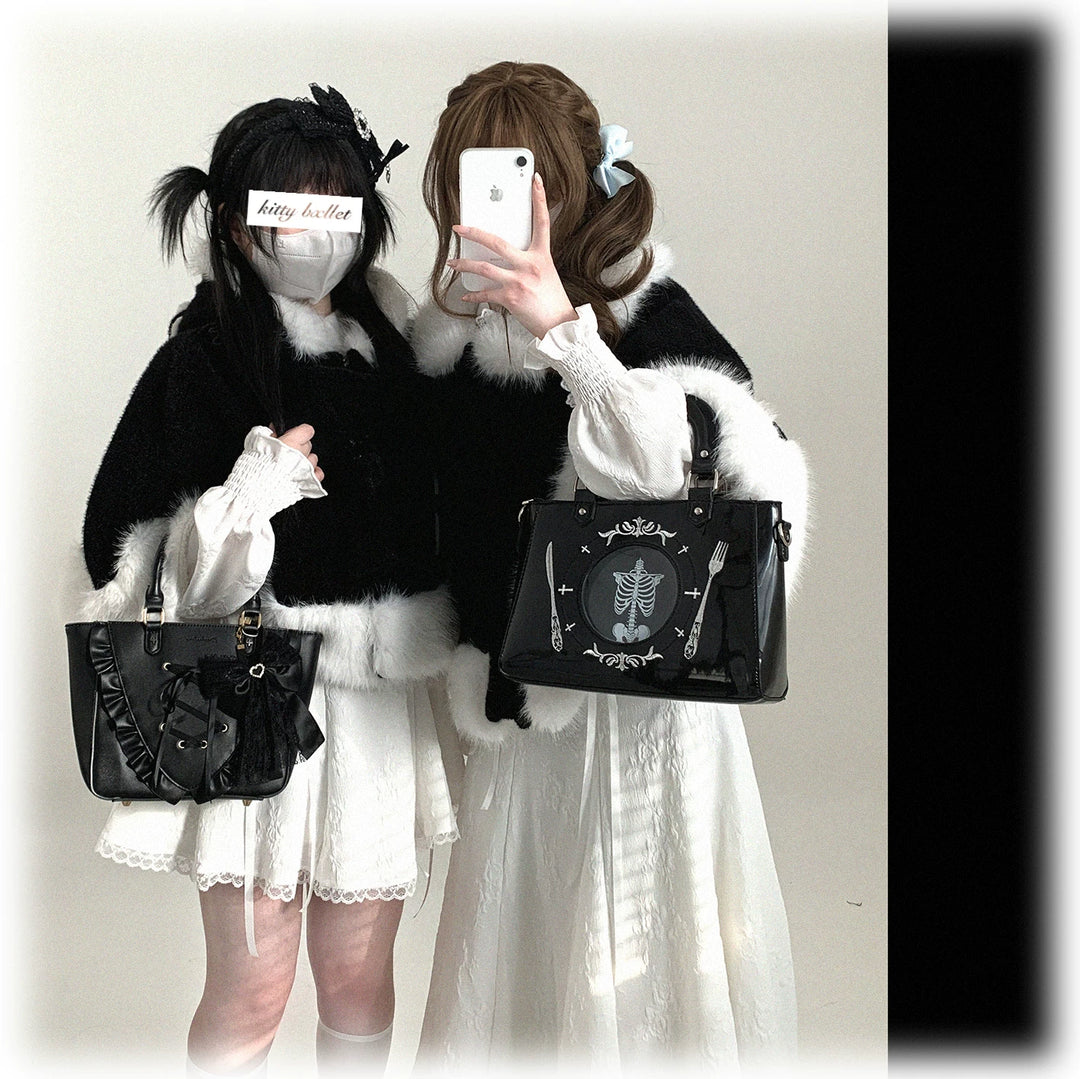Cat-Ear Hooded Cape, Detachable Bows 44472:810553