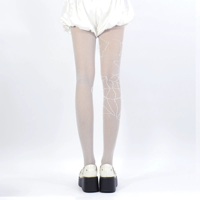 Gothic Fishnet Tights, Spiderweb and Spider Design 44087:794822