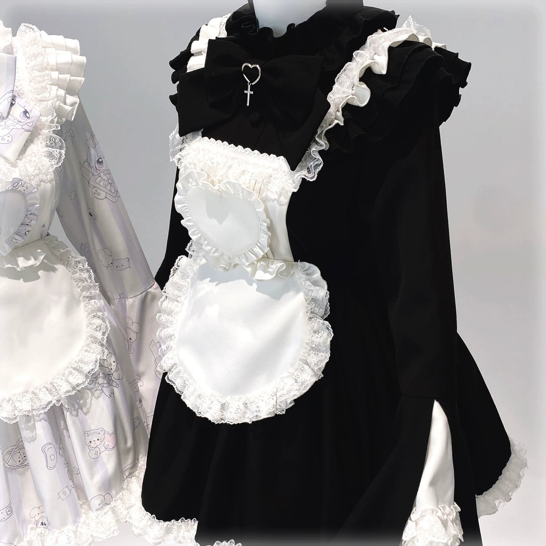 Maid-Inspired Dress Outfit, Detachable Apron 44427:807825