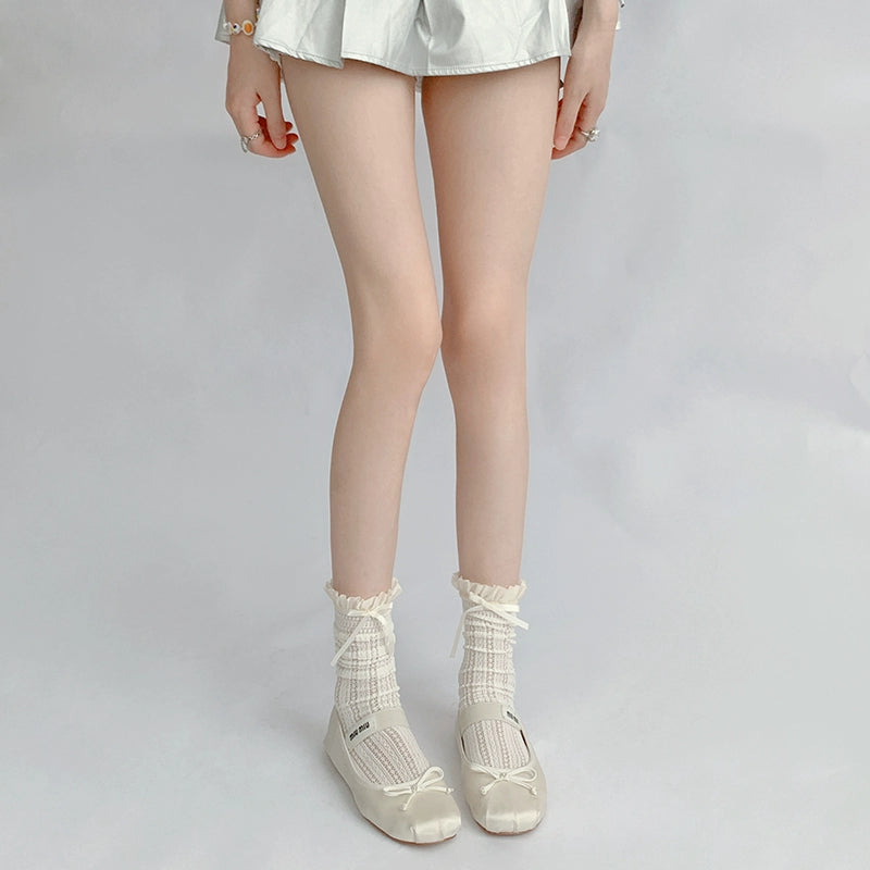 Lightweight Lolita Socks, Scrunchy Ankle/Mid-Calf 2-in-1 43226:771867