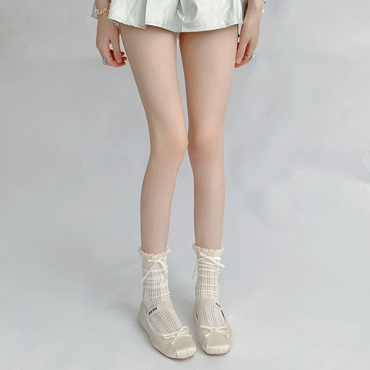 Lightweight Lolita Socks, Scrunchy Ankle/Mid-Calf 2-in-1 43226:771867