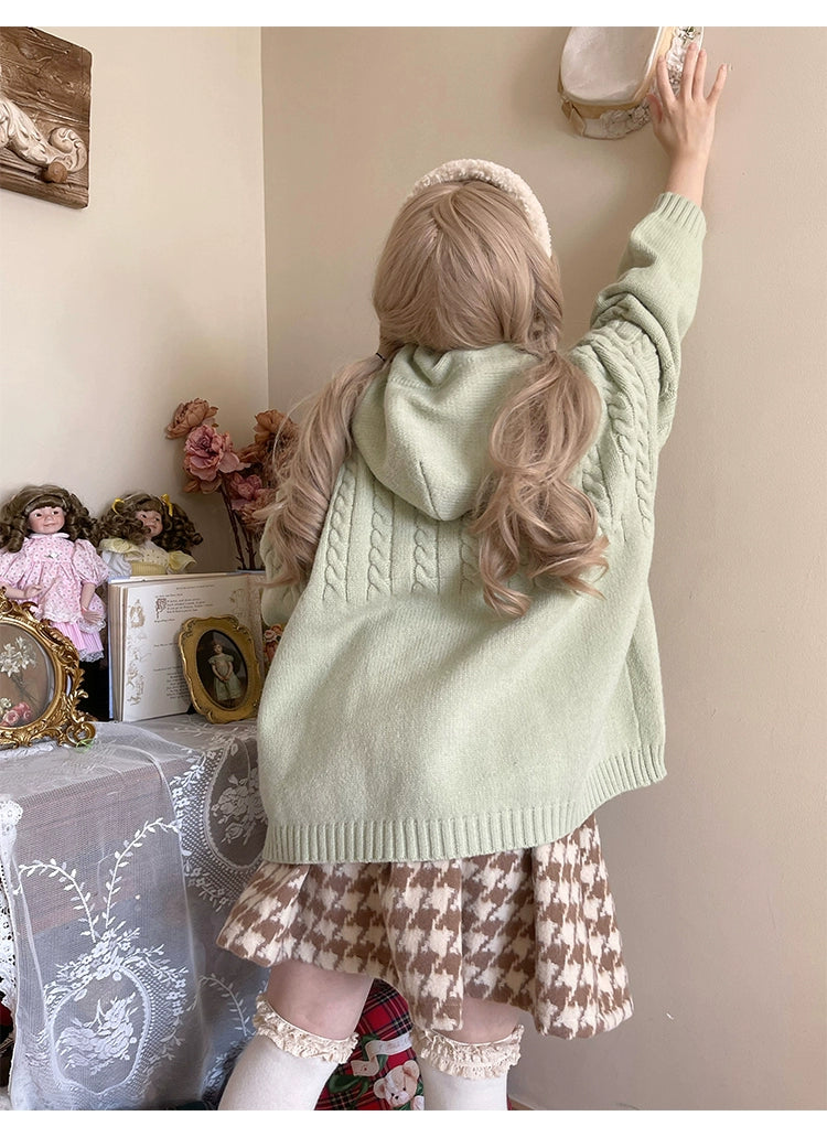 Kawaii Oversized Cardigan Sweater Coat Multicolor 22652:345636