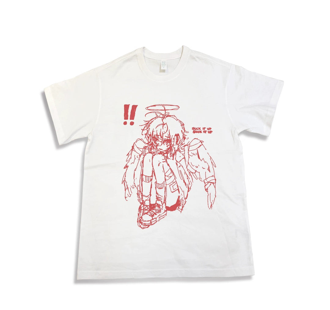 Tenshi Kaiwai T-Shirt, Crying Boy / Girl Print (2XL 3XL L M S XL) 29230:779360