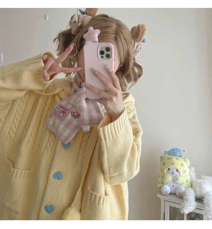 Kawaii Oversized Cardigan Sweater Coat Multicolor 22652:345596
