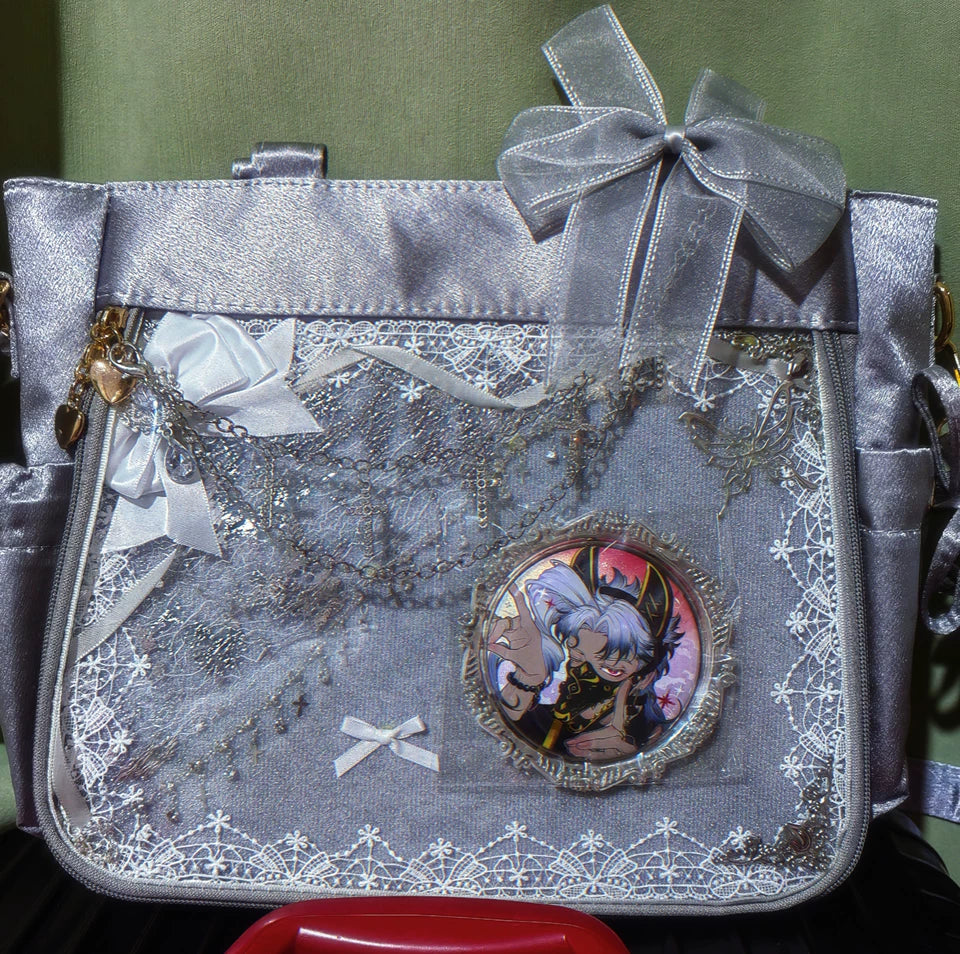 Large Capacity Ita Bag Satin Shoulder Bag Commute Tote Bag 41162:699702