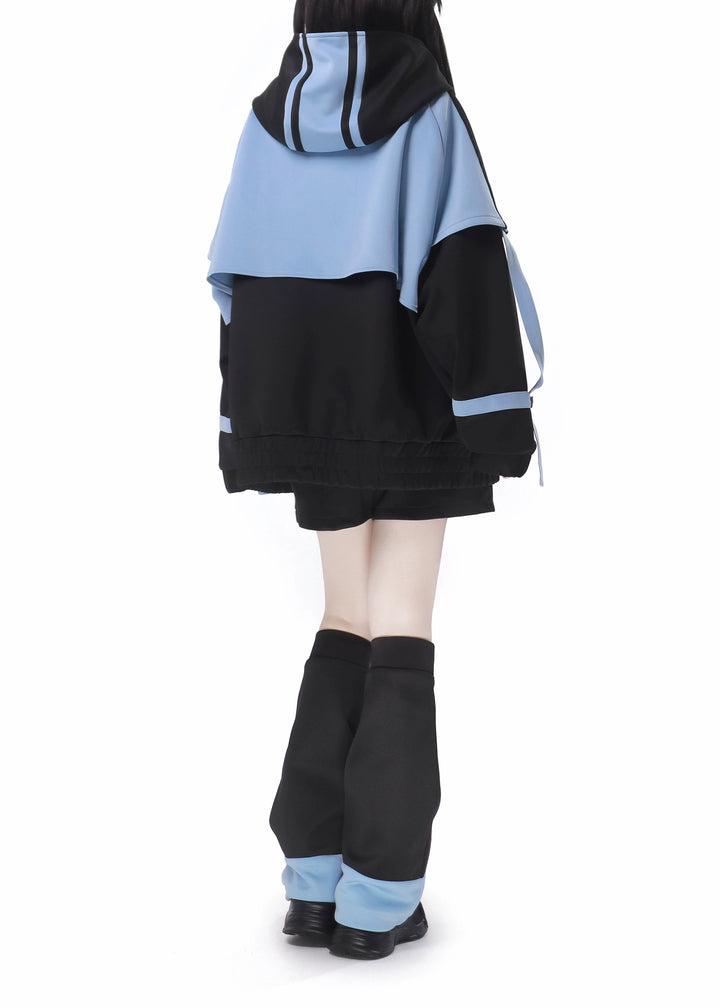Subcul Jirai Kei Outfit Set With Moon & Star Print 34496:465528
