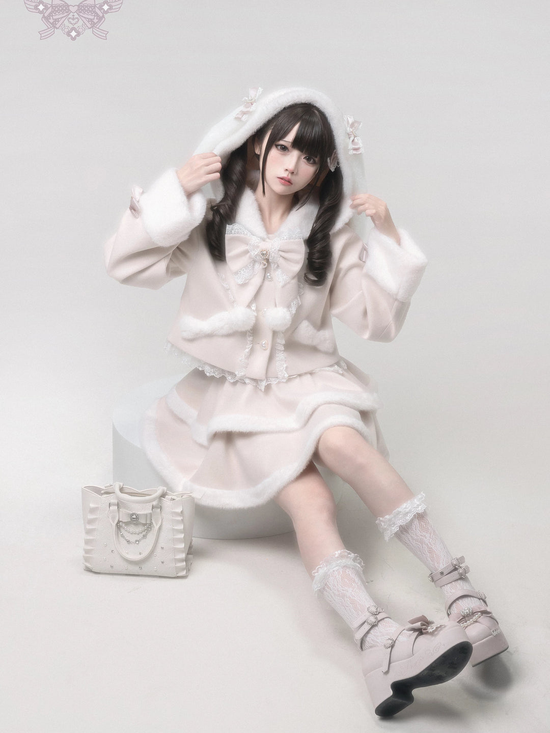 Ryousangata Tiered Skirt Outfit, Detachable Bunny Ear 44592:814083