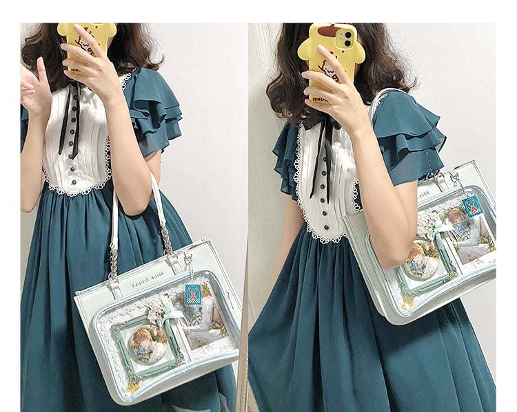 Large Capacity Ita Bag, Checkered Background 43233:779422