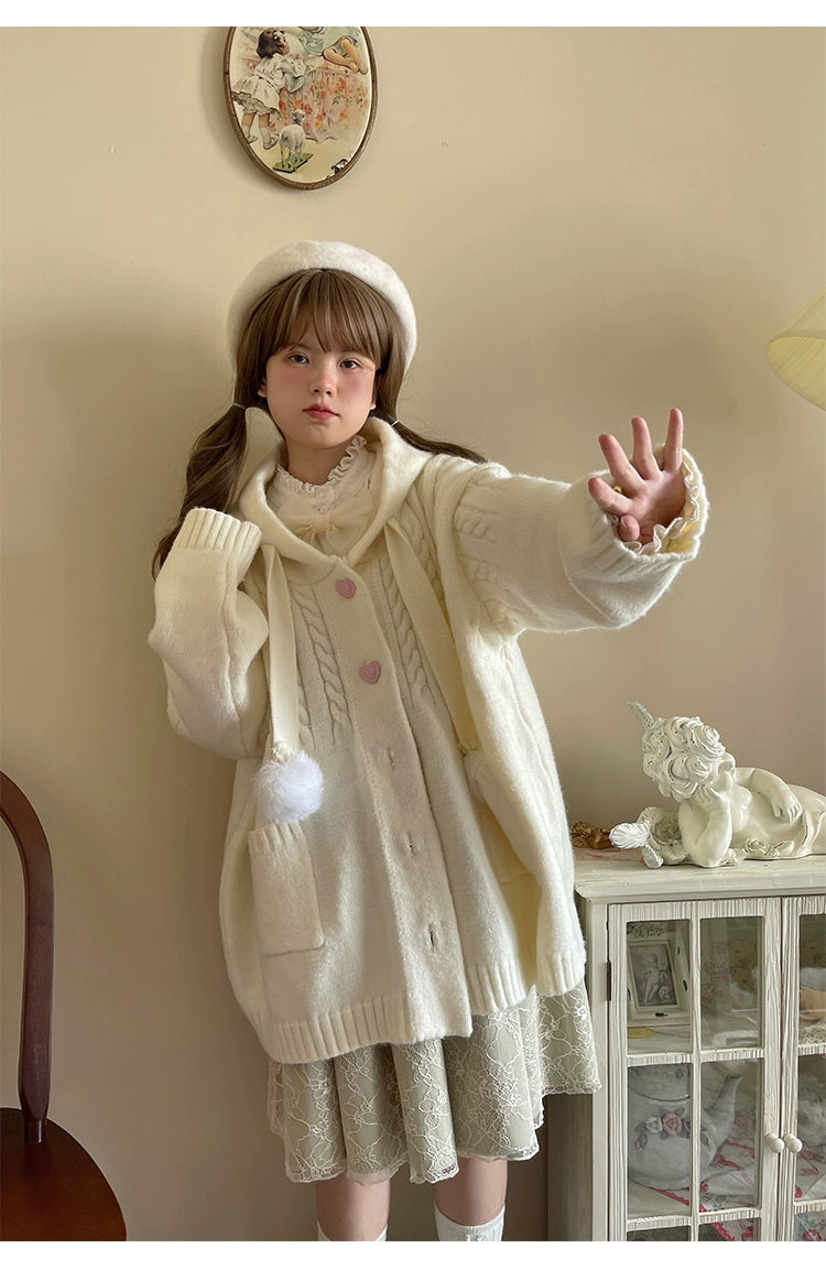 Kawaii Oversized Cardigan Sweater Coat Multicolor 22652:345698