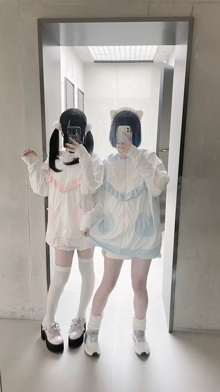 UPF50+ Tenshi Kaiwai Hooded Sunscreen Shirt With Cat Ear 37698:570762