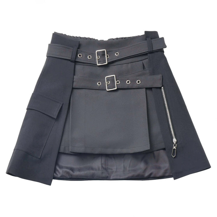 Techwear Black Jacket, Futuristic Pants & Skirt (L M S) 44862:828385