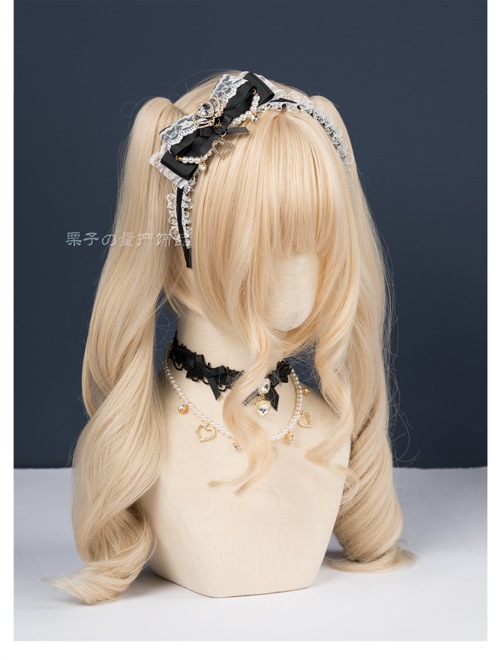 Ryousangata Bow Headband, Rhinestone Accents 44413:808201