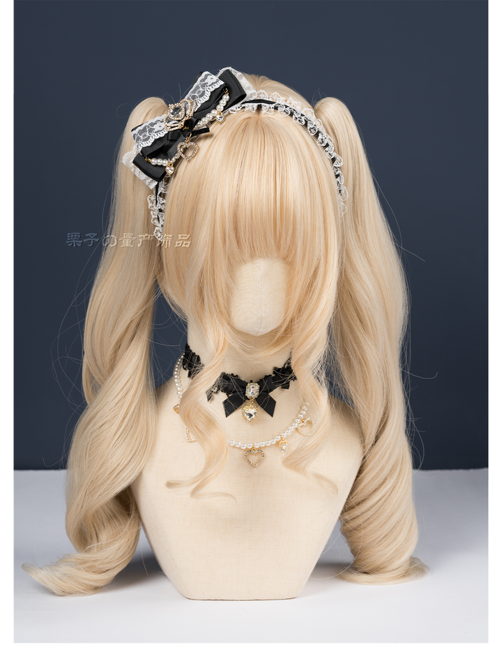 Ryousangata Bow Headband, Rhinestone Accents 44413:808200